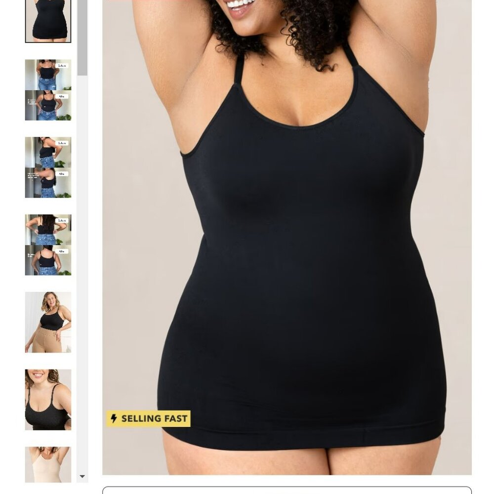 Sleek Black Shaping Cami – Women’s Comfortable Slip